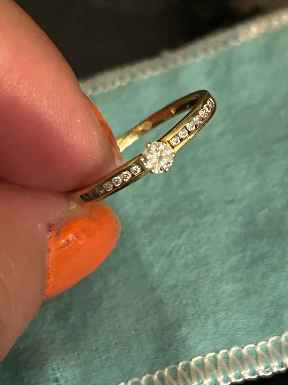 18K yellow gold Diamond Solitaire Ring